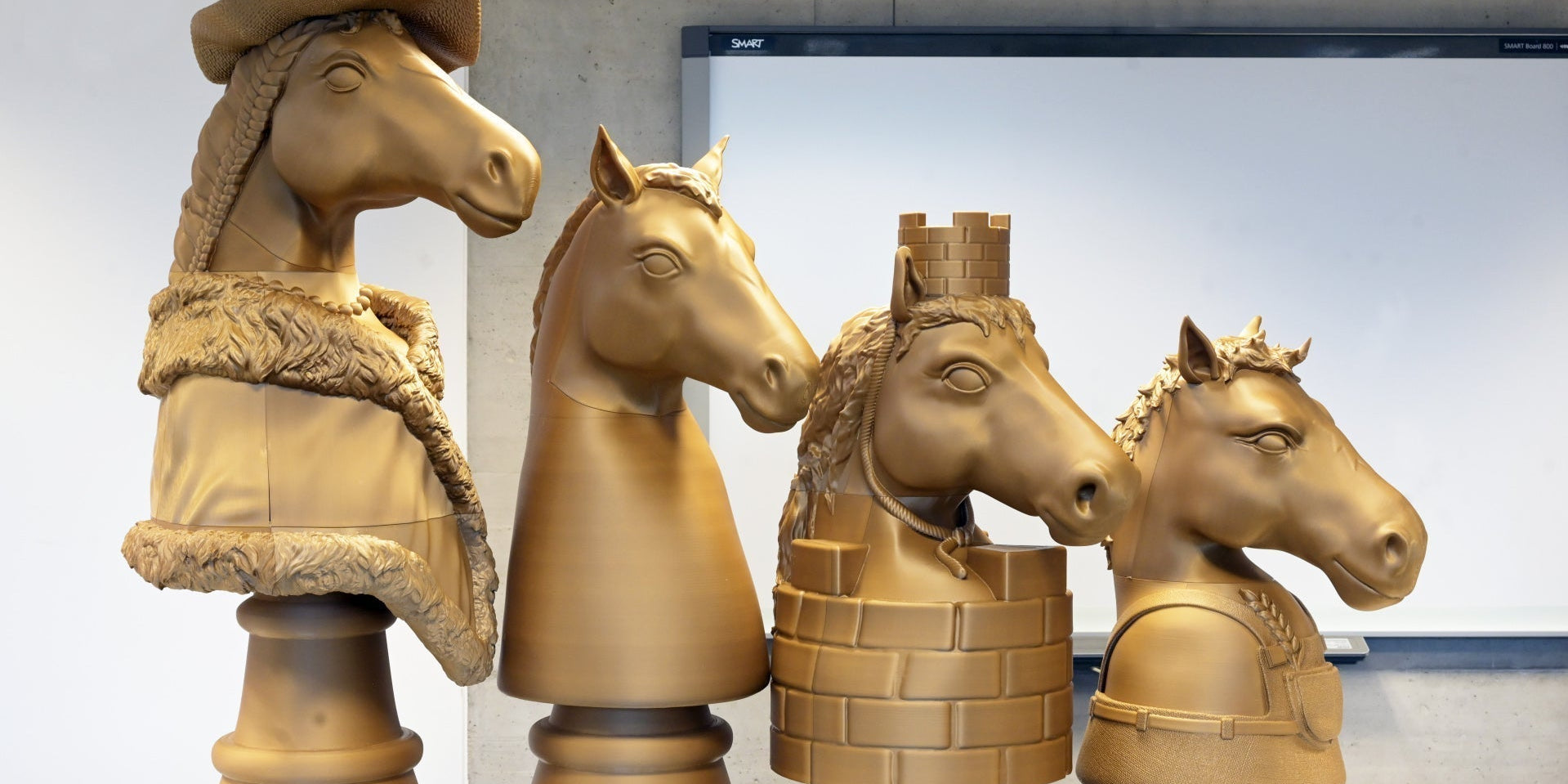 Nachhaltige 3D-Druck-Schachfiguren anlässlich der Reit-WM in Aachen - Recycling Fabrik GmbH